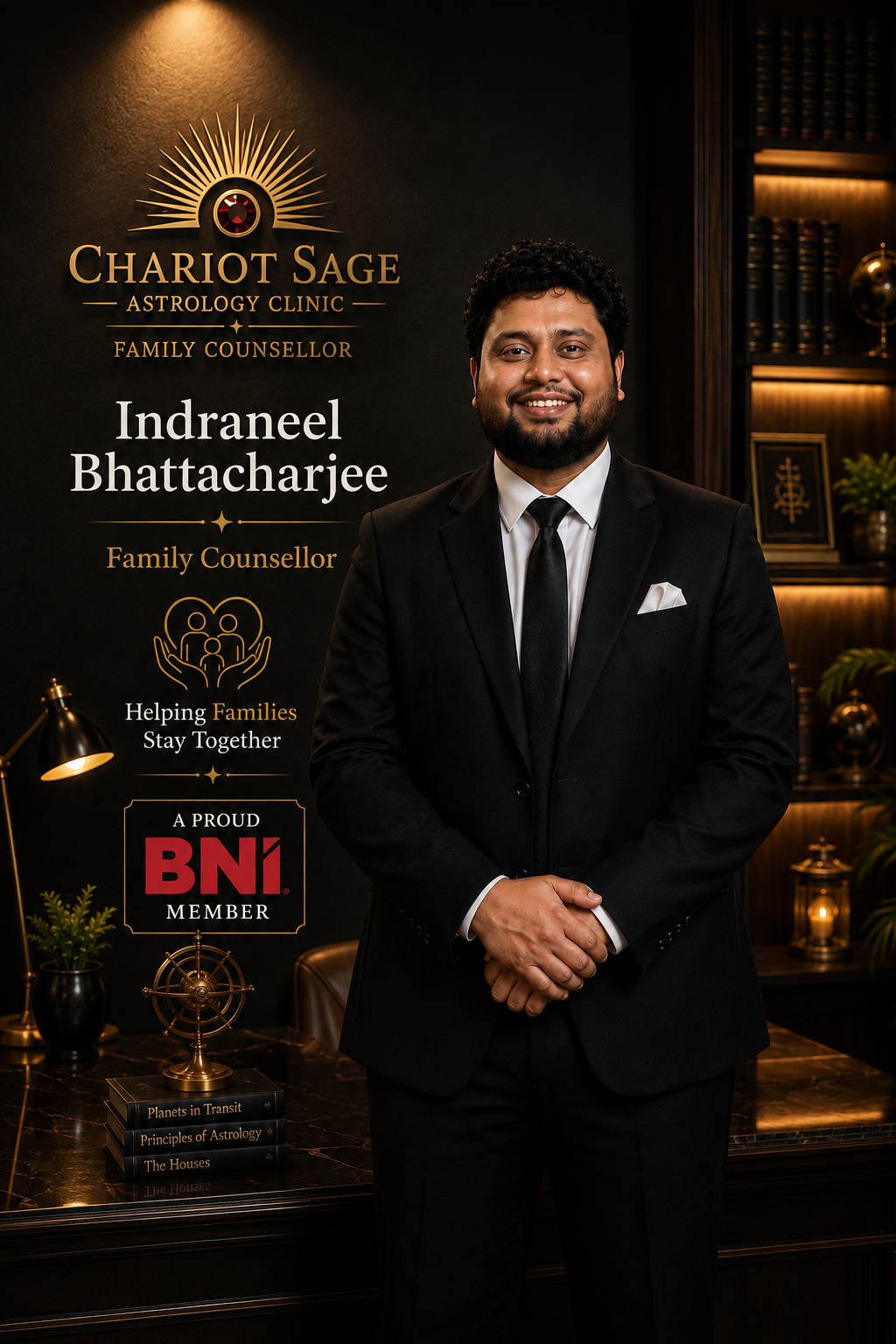 Indraneel Bhattacharjee, Chariot Sage family counsellor and proud BNI member